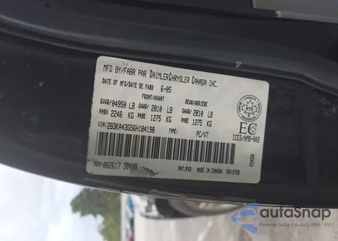 2006 Dodge Charger z USA, uszkodzony, nr VIN 2B3KA43G56H184198